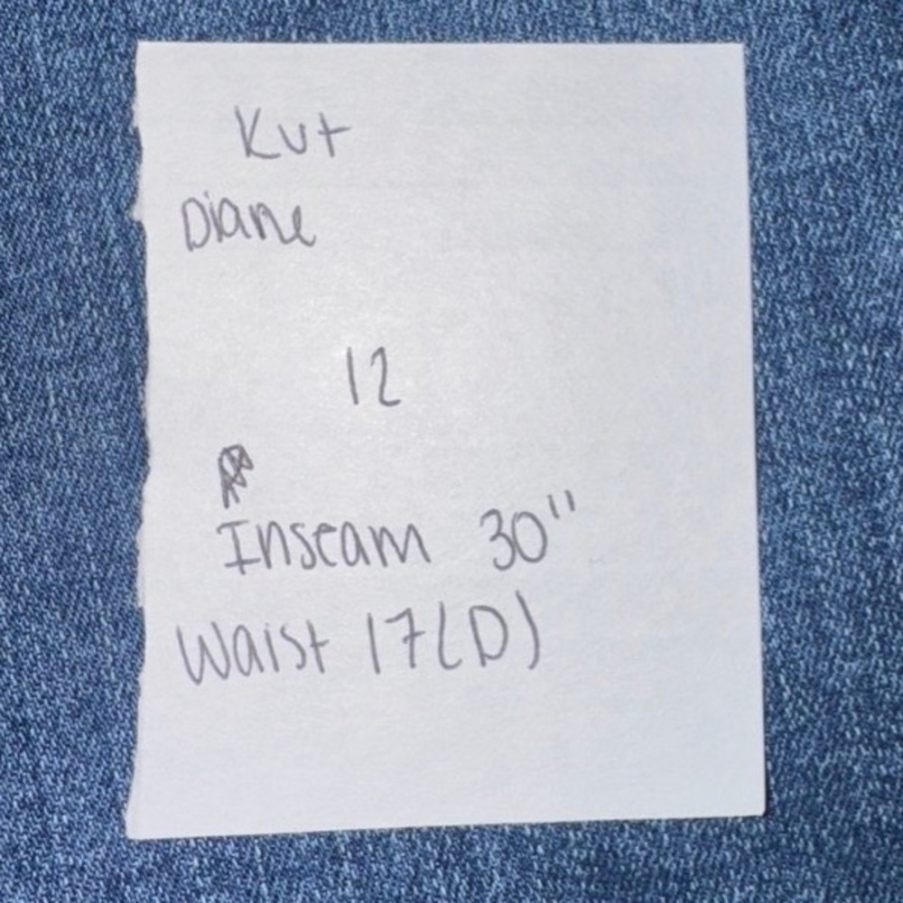 KUT from the Kloth Diana Skinny Jeans Medium Wash Blue High Rise Womens 12 - Picture 6 of 6